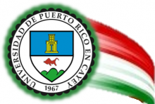 Sello madio rabo Imagen representativa del Sello oficial de la UPR en Cayey con estala representando los colores de la bandera de la UPR en Cayey