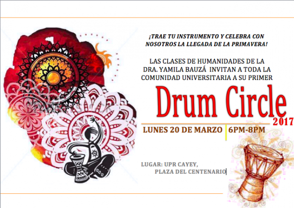 Promoción a la actividad Drum Circle 2017