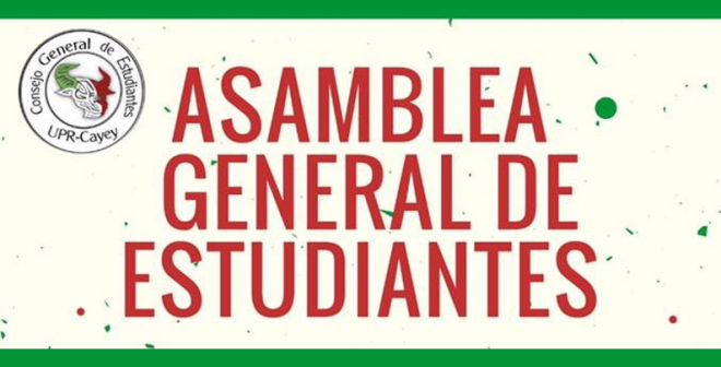 Imagen representativa a la Asamblea General de Estudiantes