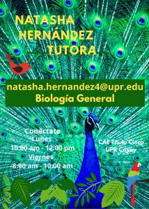 Publicidad Natasha Hernández Tutora Biología CAETV